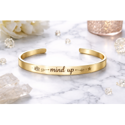 Bracelet Motivation Mind UP – Bracelet inspiration Silver à Diamant
