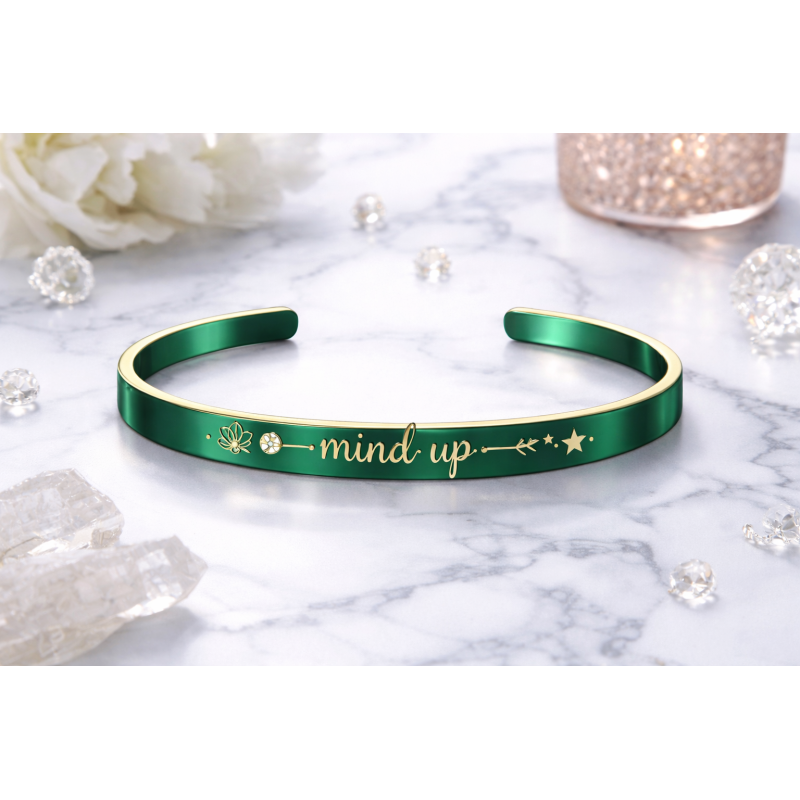 Bracelet Motivation Mind UP – Bracelet inspiration Silver à Diamant