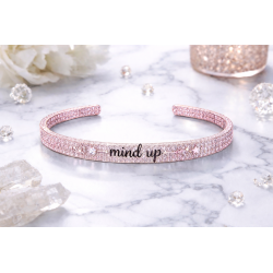 Bracelet Motivation Mind UP – Bracelet inspiration Silver à Diamant