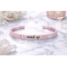Bracelet Motivation Mind UP – Bracelet inspiration Silver à Diamant